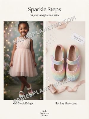 Little Girls' Sparkle Rainbow Flats shoe