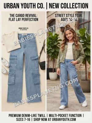 Multi Pocket Cargo Style Jeans
