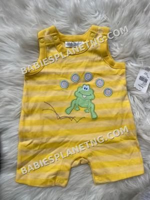 Yellow Baby Romper with Snap Buttons