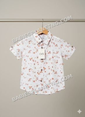 White floral button down shirt .005