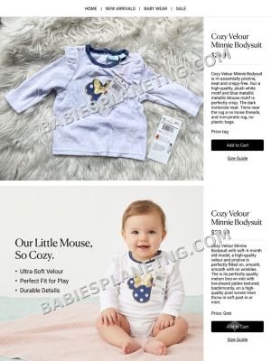 Baby Velour Minnie Mouse top