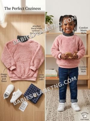 Fleece mock neck top