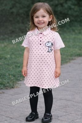 Toddler Girls Polka Dot Snoopy Dress