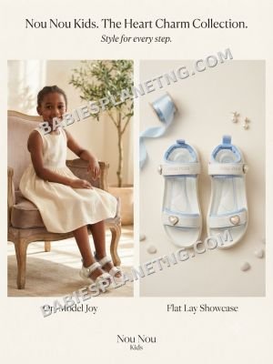 Girls' Heart Buckle Sandals