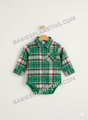 Light green baby boy bodysuit