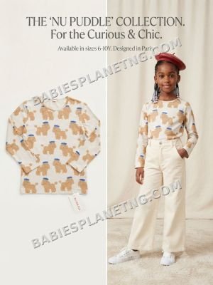 Kids Poodle Print Long Sleeve Top