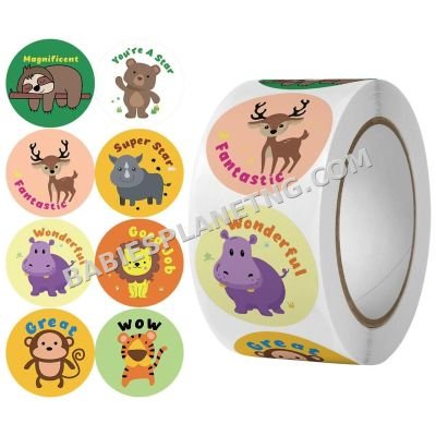 Fun Animal Reward Sticker Rolls