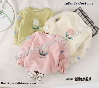 Children's long-sleeved distressed sweatshirts