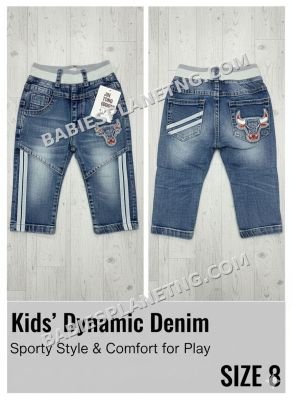 lightwash denim with sides stripes