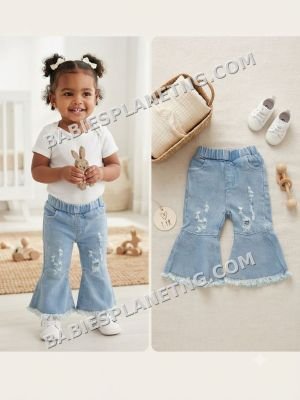 Bodysuit and ripped trouser set