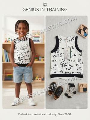 Toddler Maths Print Tank Top