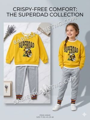 Yellow Graphic Sweatshirt and Grey Joggers