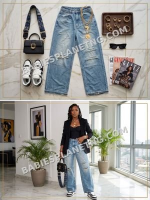 Women ripped jean