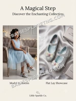 Kids' Glitter Flower Ballet Flats
