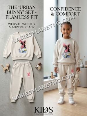 Baby girl bunny two piece
