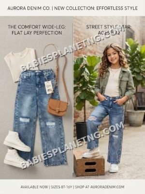 Girls' Fashion Wide-Leg Jeans
