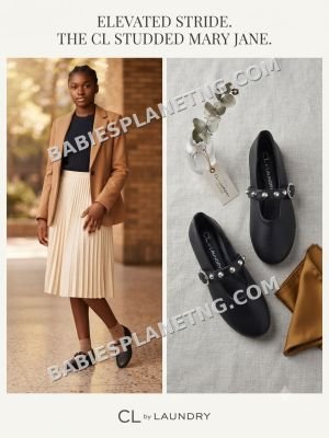 Studded Black Flat Shoe