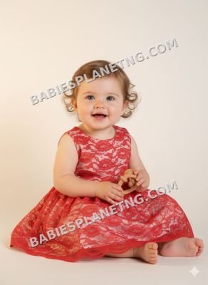 Red Lace Girl Dress for 8 Years