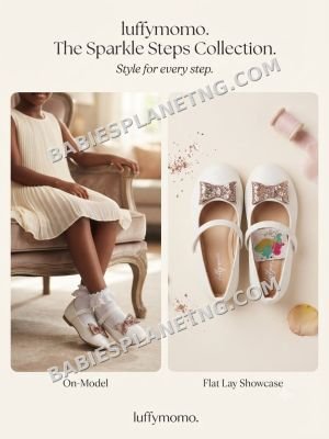 Girls' Sparkly with bow Flat Shoes
