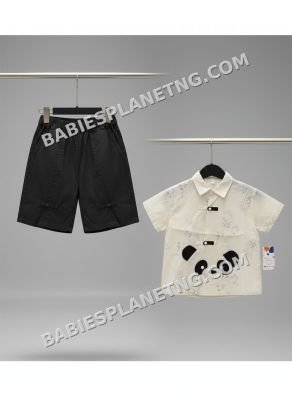 panda shirt and matching black short