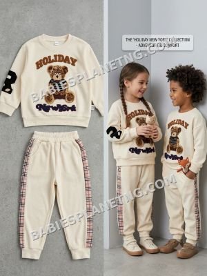 Toddler New York Holiday Bear Outfit/two piece