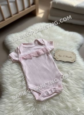 pink bodysuit with ruffles