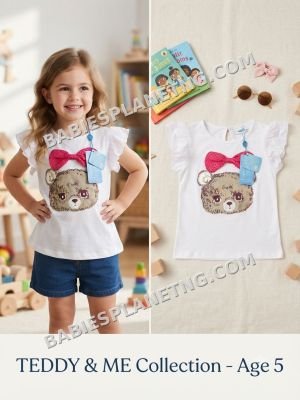 Girls' Short Sleeve Teddy Top