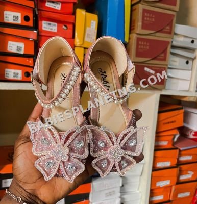 Pink Butterfly glitter sandals girls