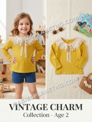 Vintage Style Girls' Tunic Top