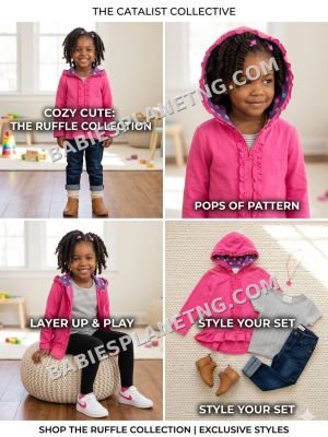 Girls' Casual Ruffle Jacket