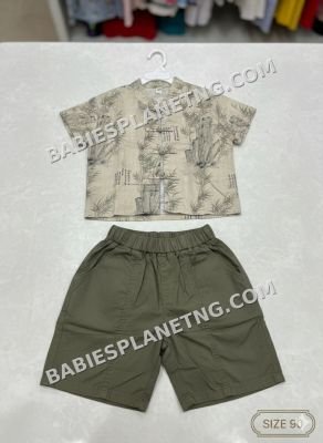 printed short sleeve and short