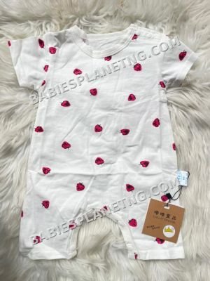 Baby Strawberry Print Romper
