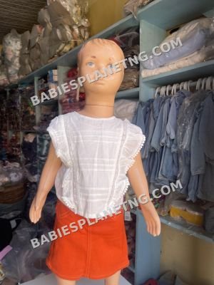 orange jeans skirt size 18