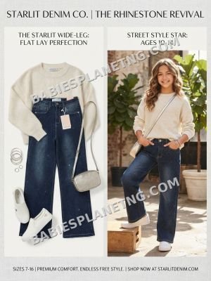 Rhinestone Accent Jeans for Girls