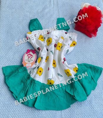 Sleeveless Strap Baby Princess Print Girls Outfit Toddler Girls
