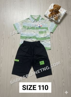 green shirt and cargo short