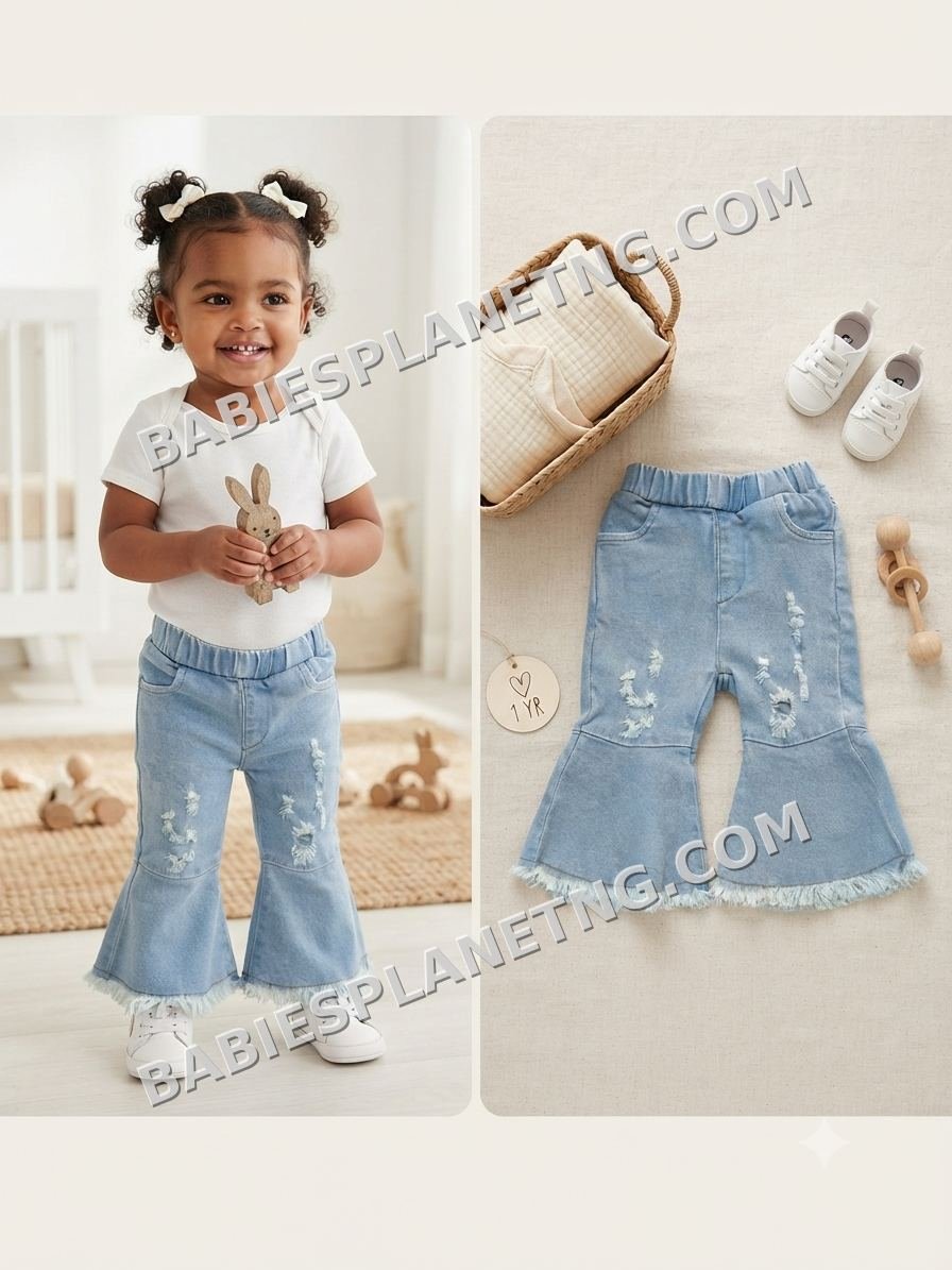Distressed Frayed Hem Jeans for Toddlers