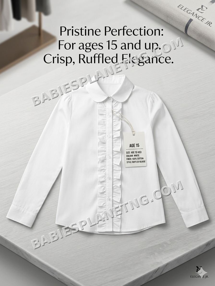 White ruffled shirt 15 years