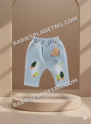 multicoloured embroidered  jeans