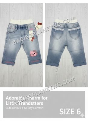 mid wash denim capri pant size 6