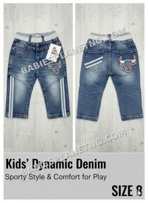 lightwash denim with sides stripes
