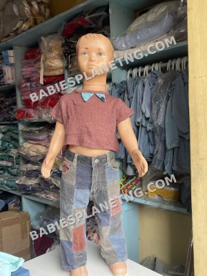 patchwork jeans and crop top