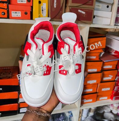 White and Red Sneakers Unisex