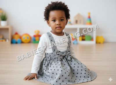 Polka Dot Suspender Skirt