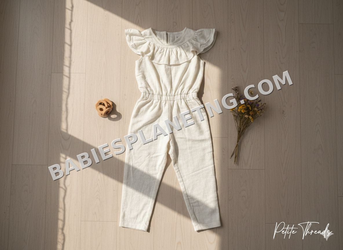 jumpsuit with ruffles by the neck