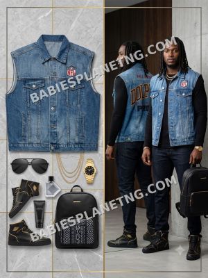 Denim Sleeveless Jacket For Men