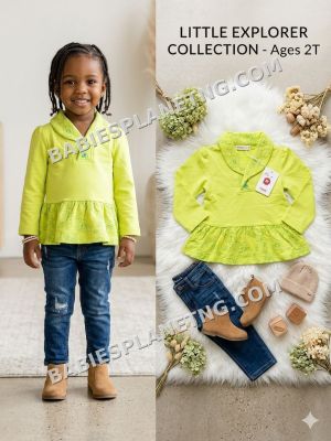 Peplum Sleeve Top for Girls
