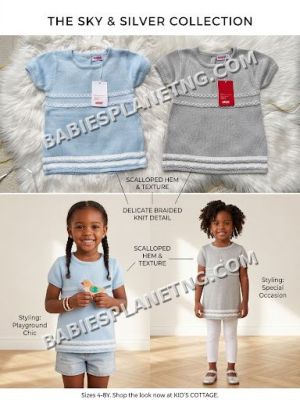 Kids' Scalloped Hem Short Sleeve Top