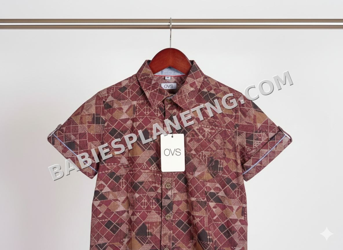 Patterned button down shirt .012