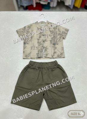 printed short sleeve and short
